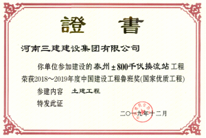 【魯班獎】集團公司斬獲中國建筑行業(yè)工程質(zhì)量最高榮譽！